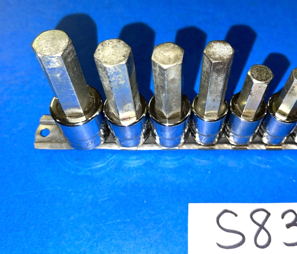SNAP-ON TOOLS 11 PIECE 3/8 DRIVE METRIC HEX BIT SOCKET DRIVER SET 4MM TO 14MM