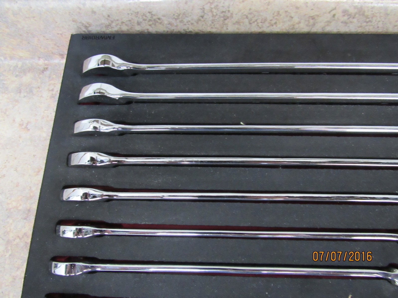 Snap-On 13pc 12 Pt Metric Flank Drive Wrench Set PRO-FI foam 7-19mm SOEXM01FMBR