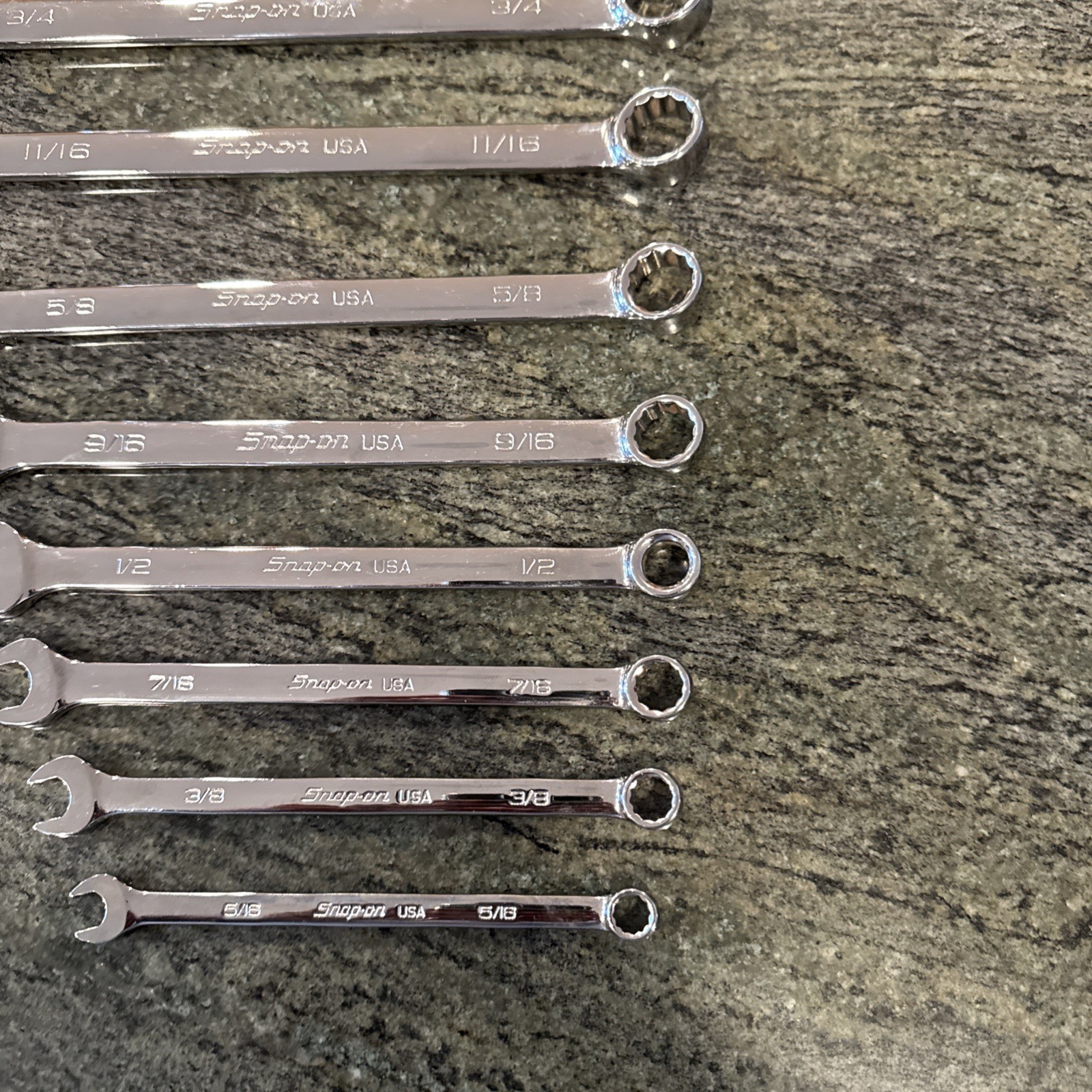 snap on soex710 10 pc 12 point sae flank drive plus combination wrench set