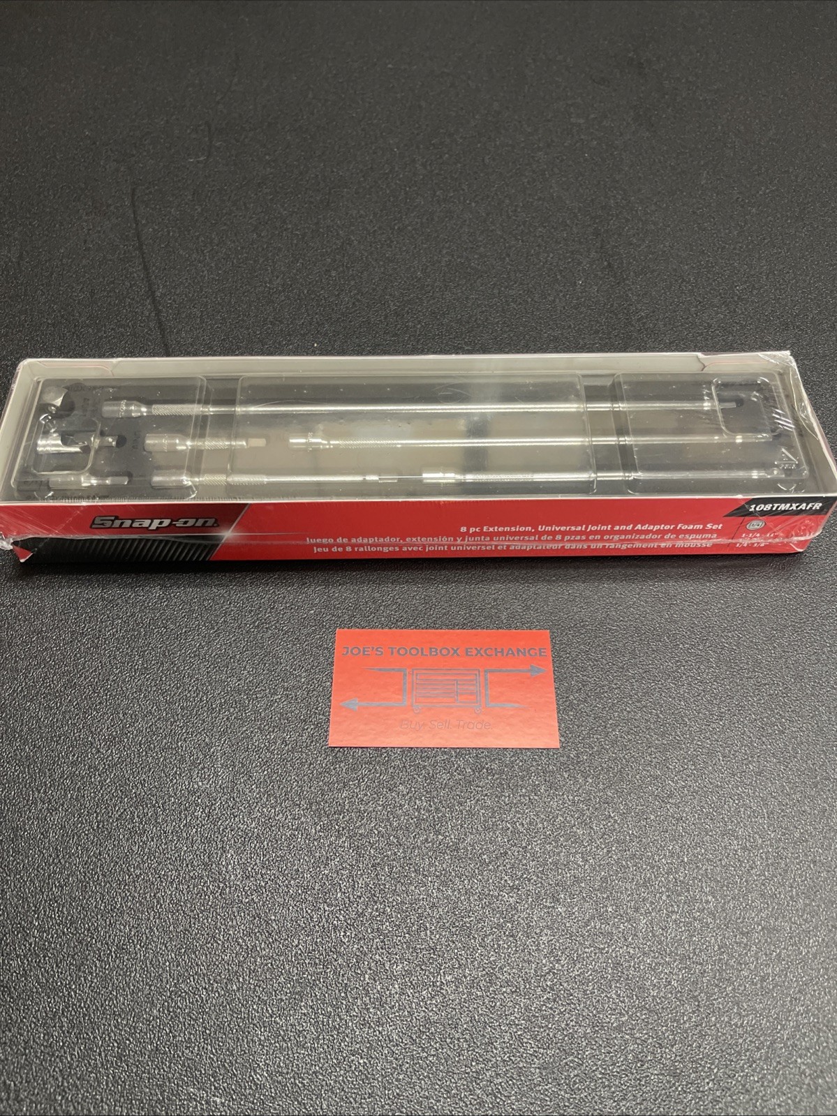 Snap-on Tools NEW RED Foam 8pc 1/4″ Drive Extension & Adaptor Foam Set 108TMXAFR