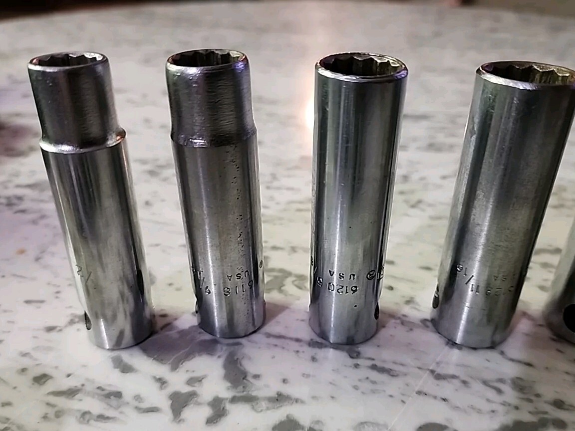 Lot Of 16 P & C SAE Sockets 1/2″ Drive Deep And Shallow 3/8″ To 1 1/4″ 12 Point