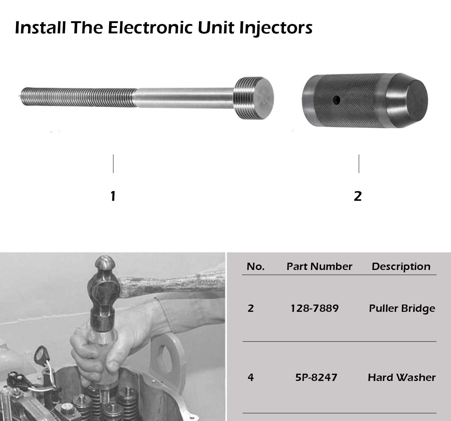 9U-6891 For CAT 3406E C10 C12 C15 C16 C-18 Injector Sleeve Remover Installer Set