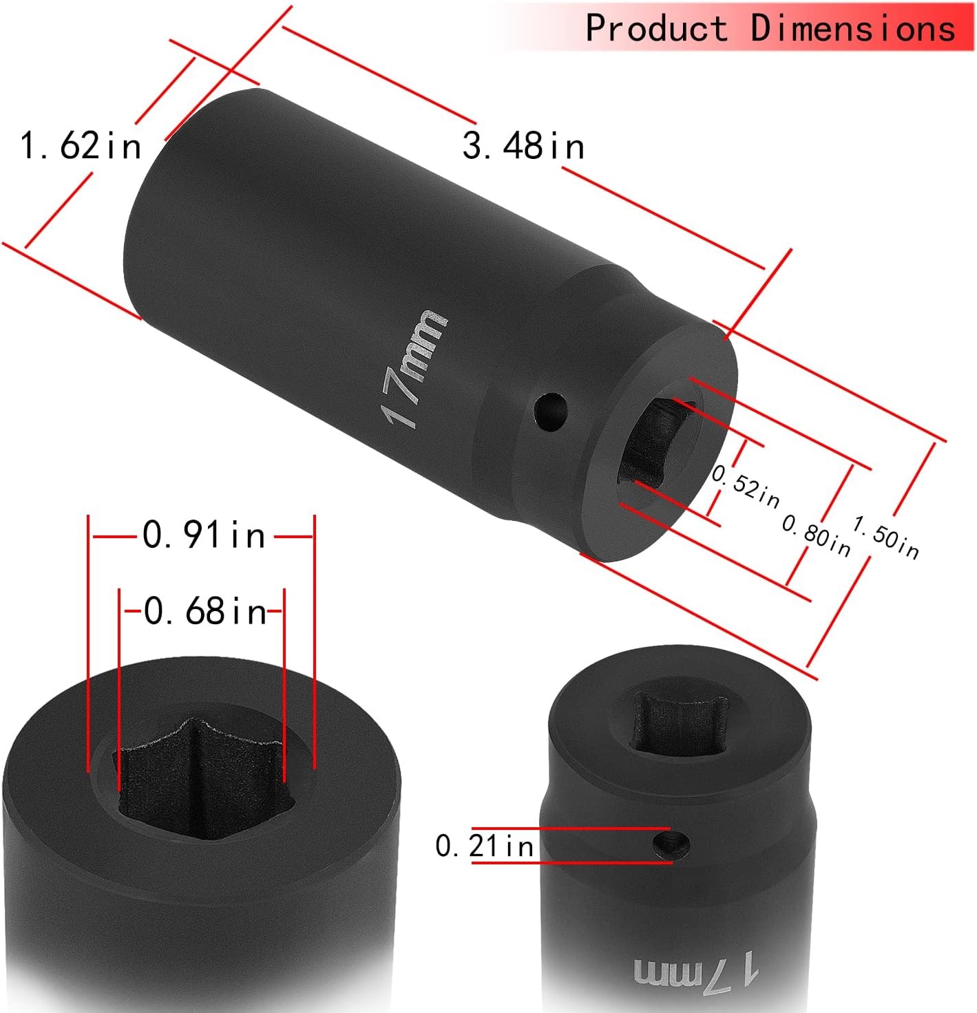 77060 17mm Harmonic Balancer Socket For Honda Engines Balancer Socket