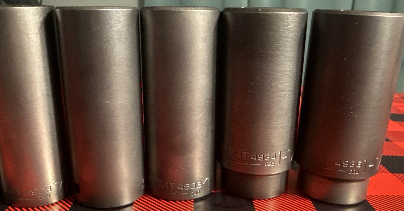 NOS WRIGHT TOOL 13pc SAE IMPACT SOCKET SET 1/2” Dr 6pt DEEP 3/8” – 1-1/8” USA