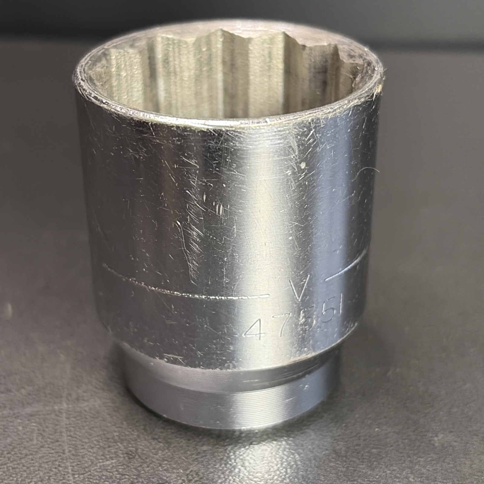 Vintage Craftsman V-Series 47551 1-7/16″ – 1/2″ Drive 12-Point Socket — USA Made