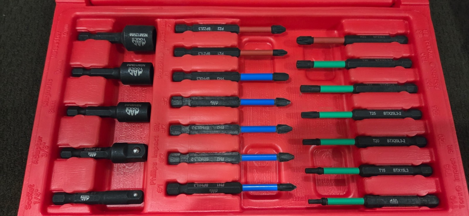 Mac Tools 33-Piece 1/4 Drive Hexagon Power Bit Set SD33KL