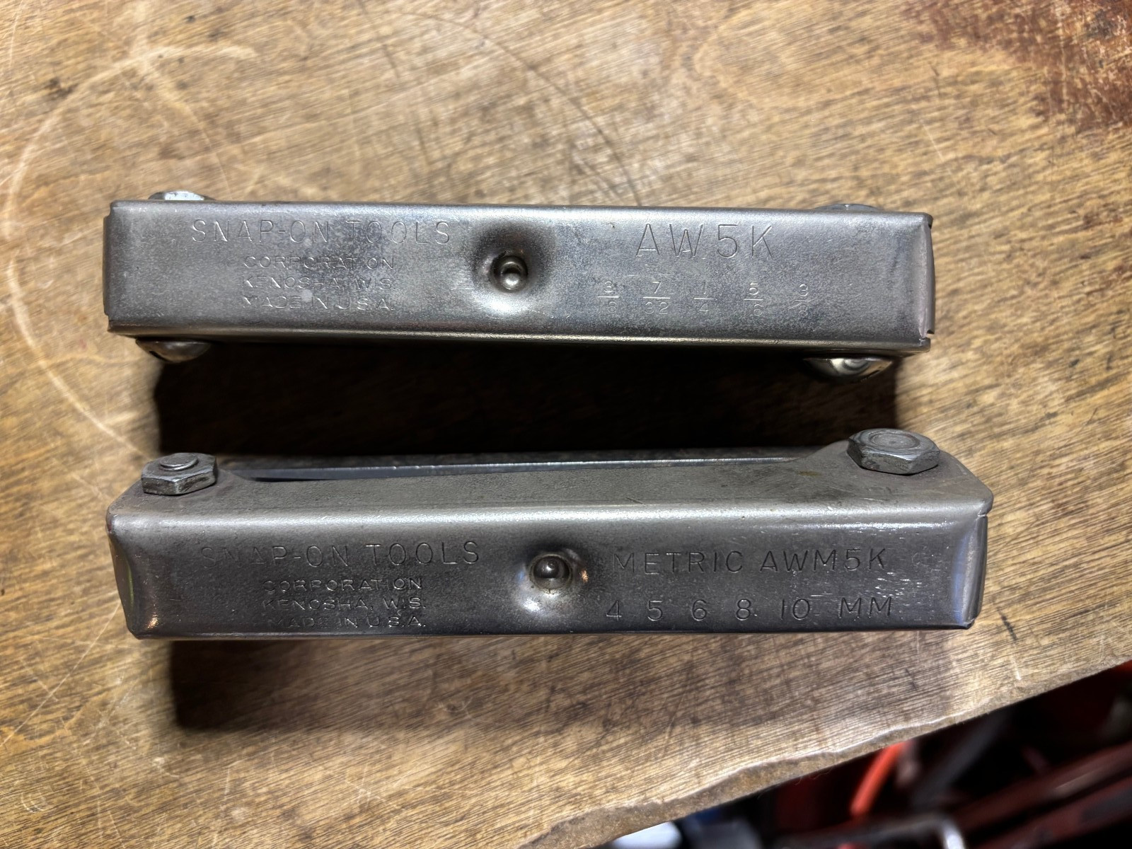 Snap On Tools AWM5K Folding Hex Allen Wrench Set Metric 4mm-10mm & SAE AW5K USA