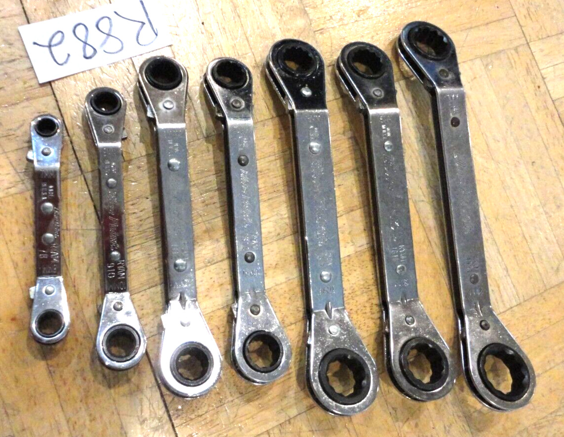 BLUE-POINT TOOLS 7 PIECE METRIC RATCHETING BOX END WRENCHES 7MM-21MM