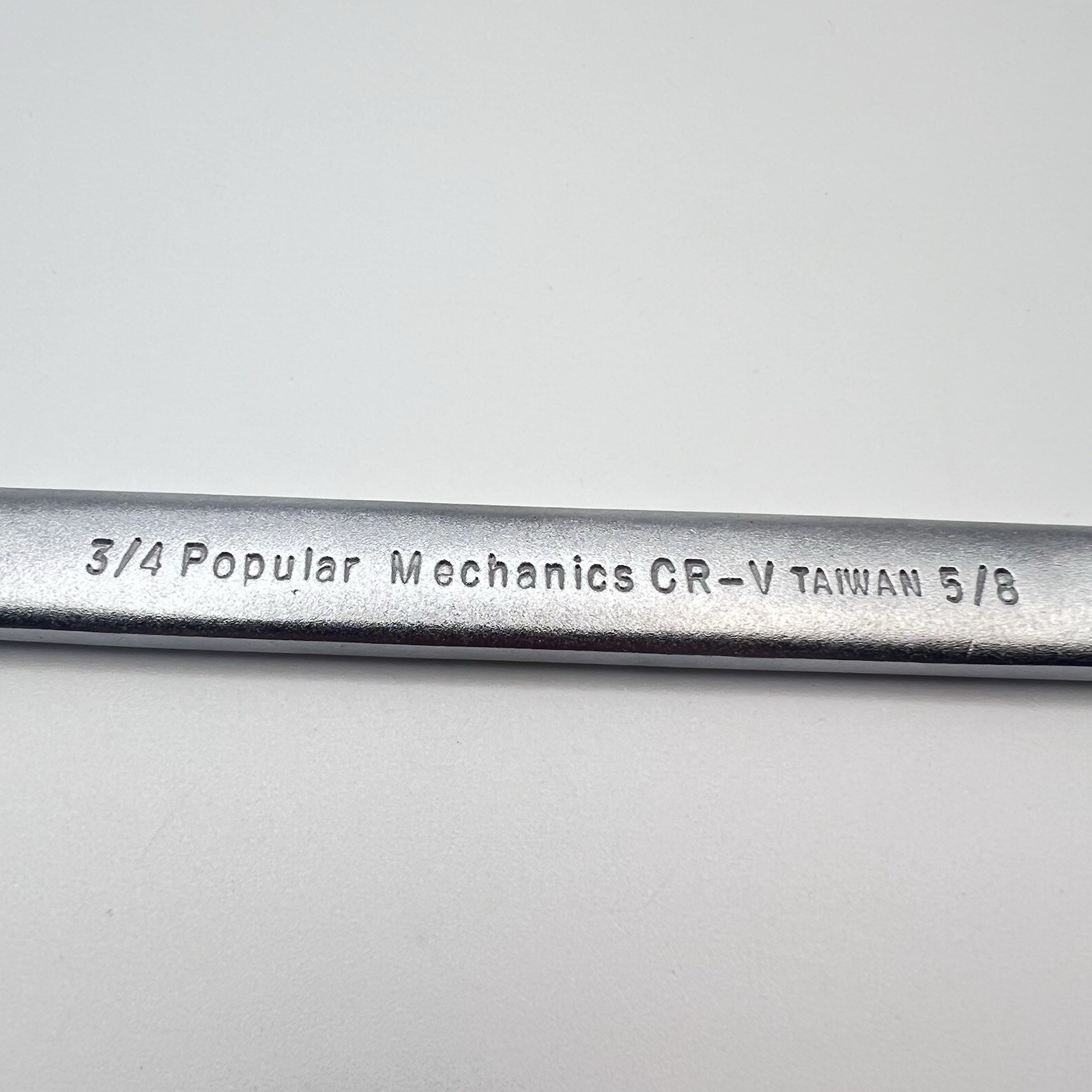 Popular Mechanics 3/4” x 5/8” Double Open End Wrench SAE Satin Finish 20220 NOS
