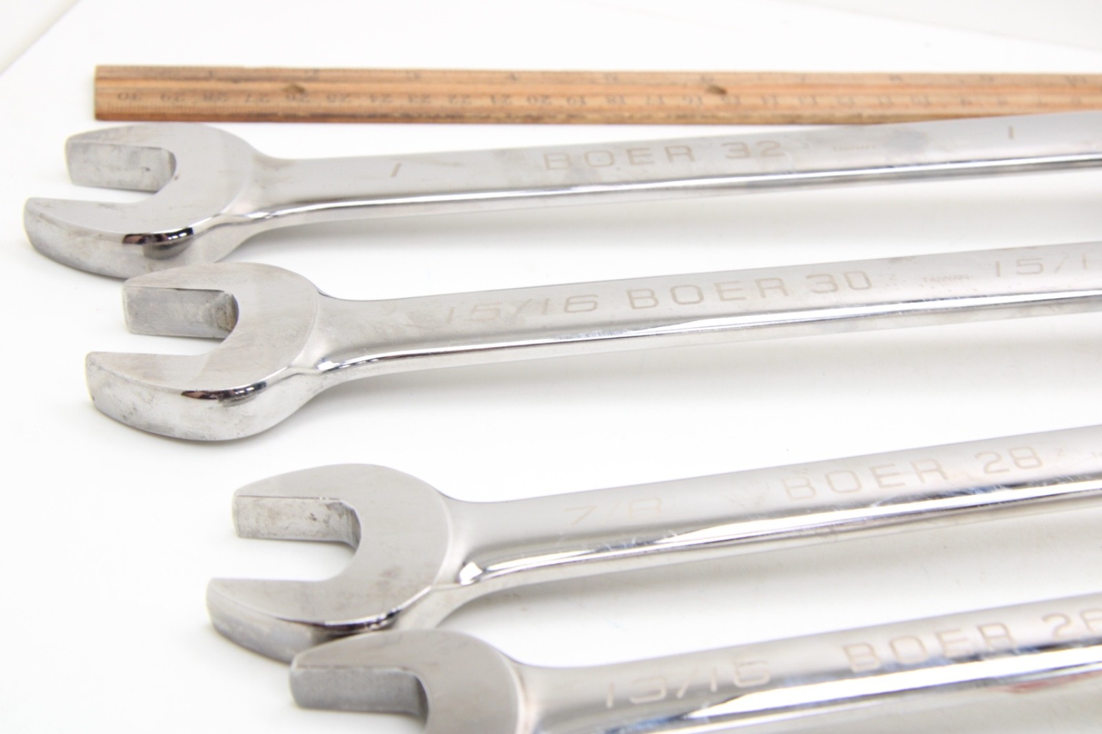 Blue Point 13/16″ – 1″ SAE Chrome 4 Piece 12 Point Ratcheting Wrench Set USA