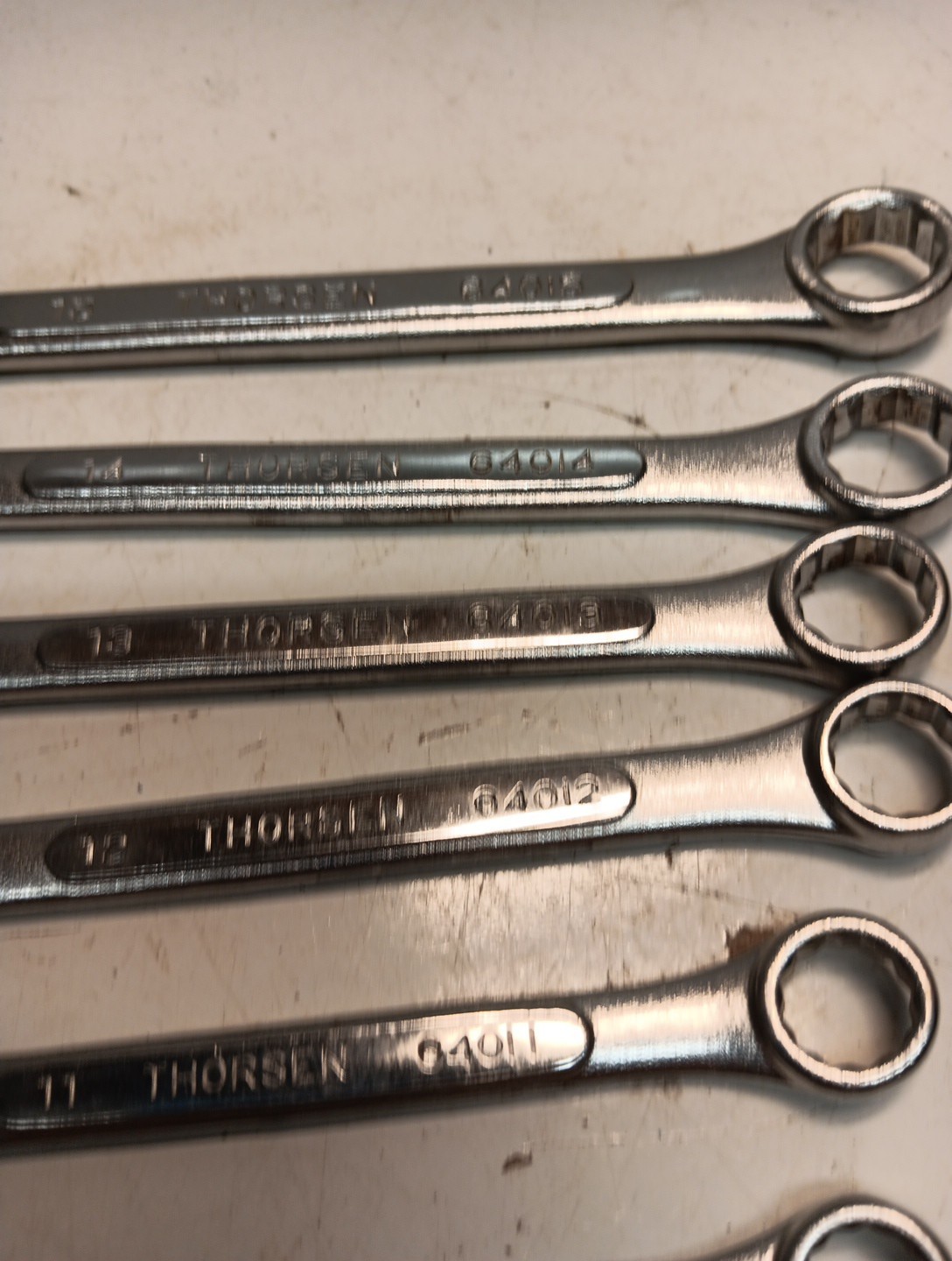 Thorsen Tools 6 Piece Metric Combination Wrench Set 12 Point 10,11,12,13,14 15 M