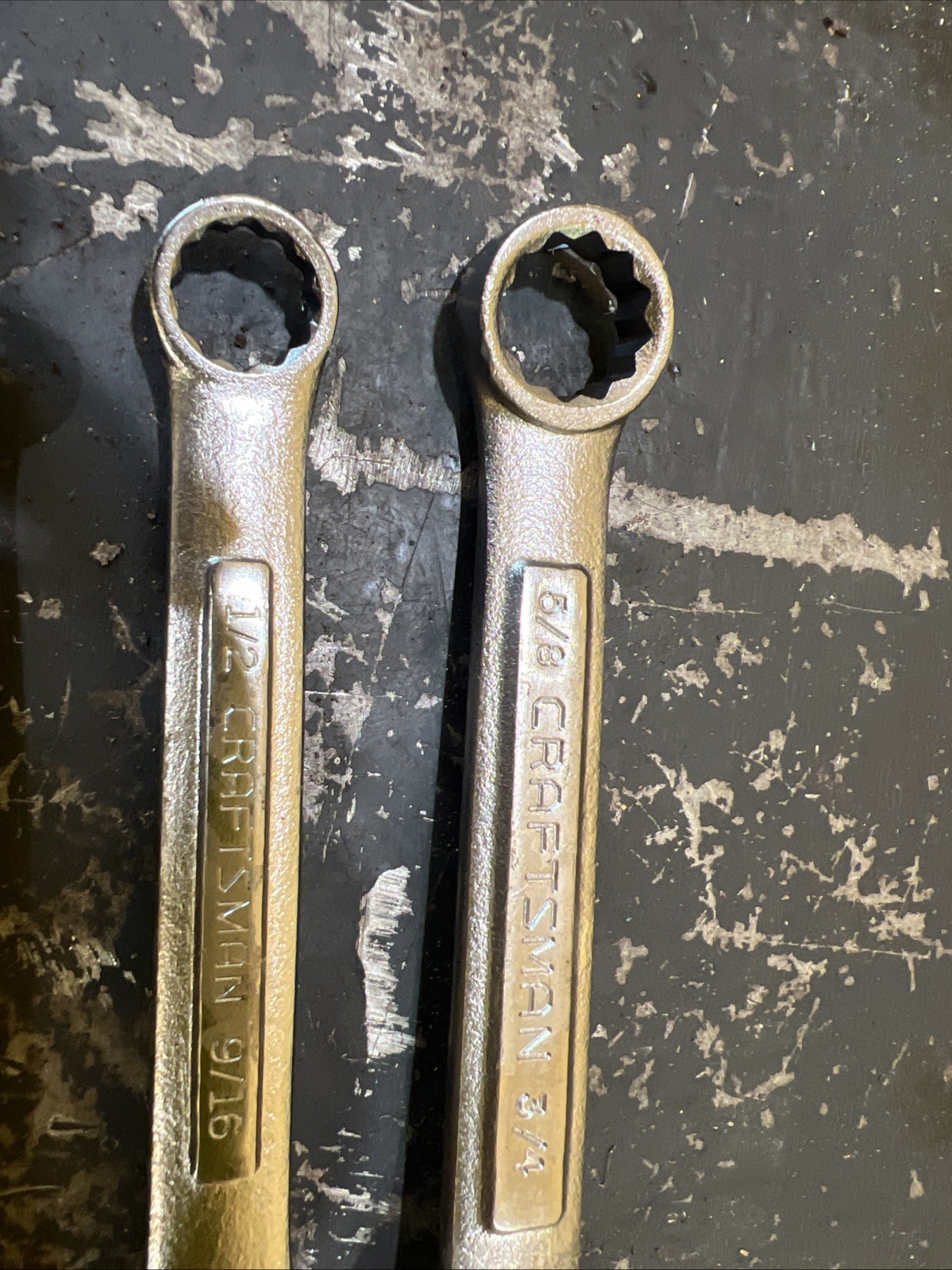 NOS Craftsman USA Stubby Box End Wrench Set With Original Stickers NEW 4365