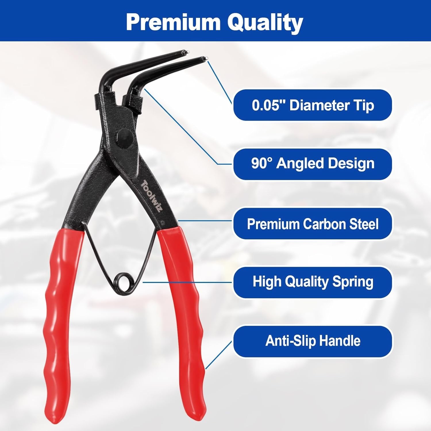 Precision 90° Snap Ring Pliers – Heavy Duty, Non-Slip Grip for Automotive Use