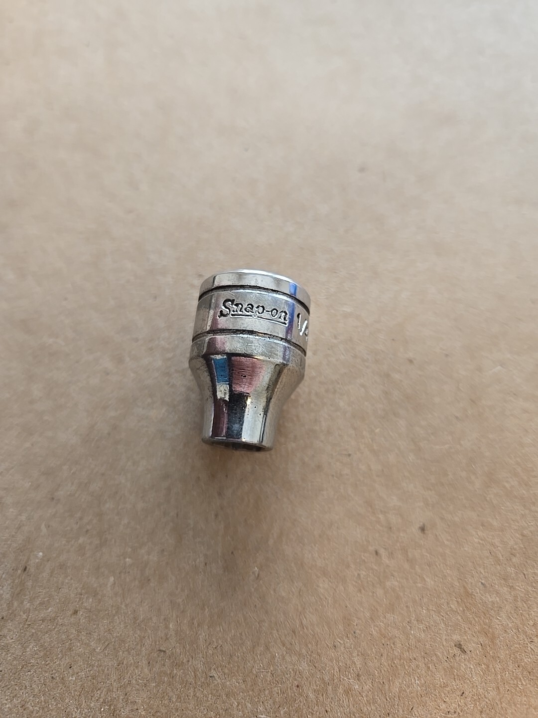 Snap On 3/8″ Drive 1/4″ 6PT SAE Shallow Chrome Socket USA FS081