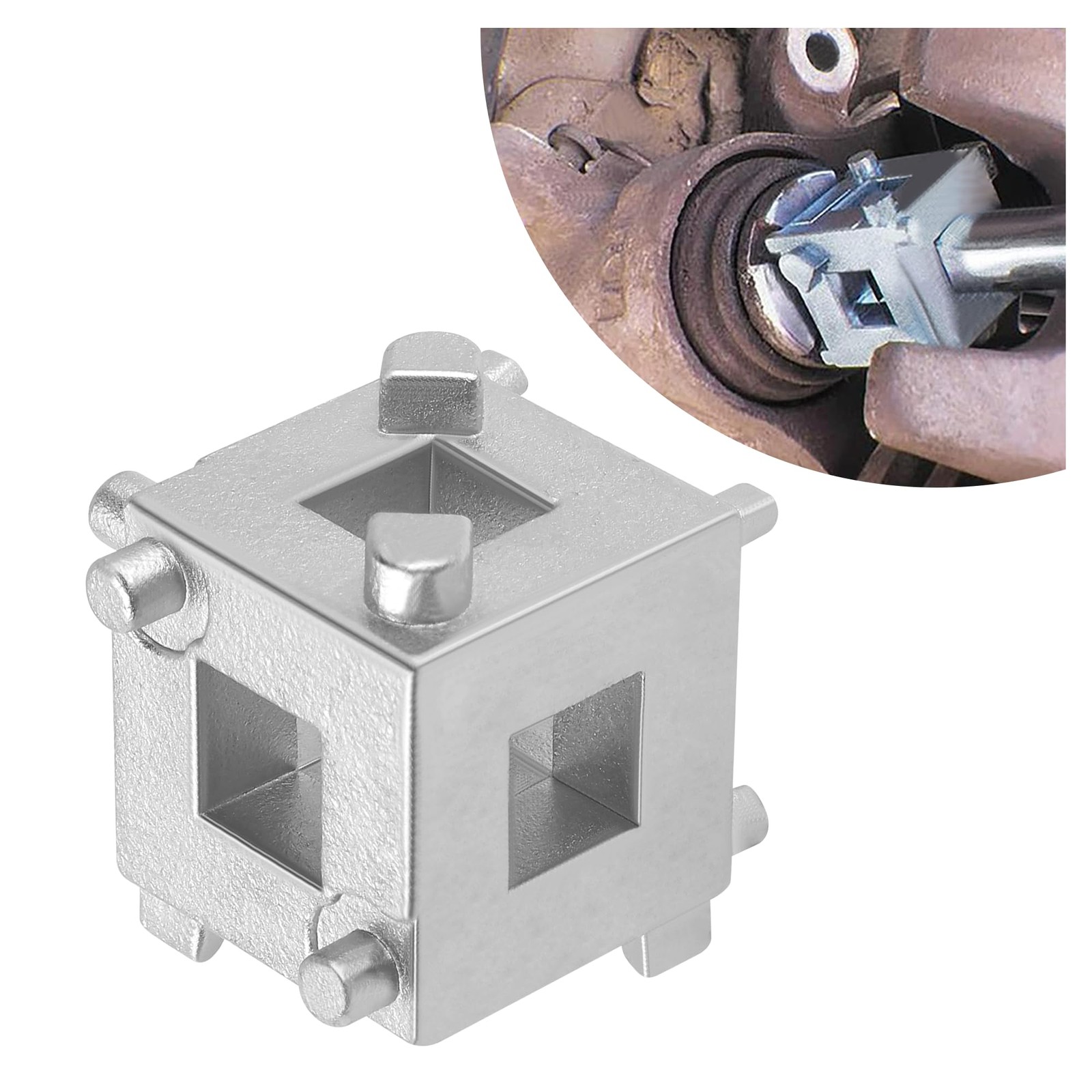 Cube Brake Caliper Compression Tool,Steel Brake Caliper Tool Car Rear Disc Br…