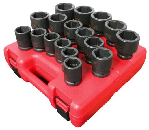 Sunex 4684 3/4 Drive 17pc Heavy Duty Metric Impact Socket Set New