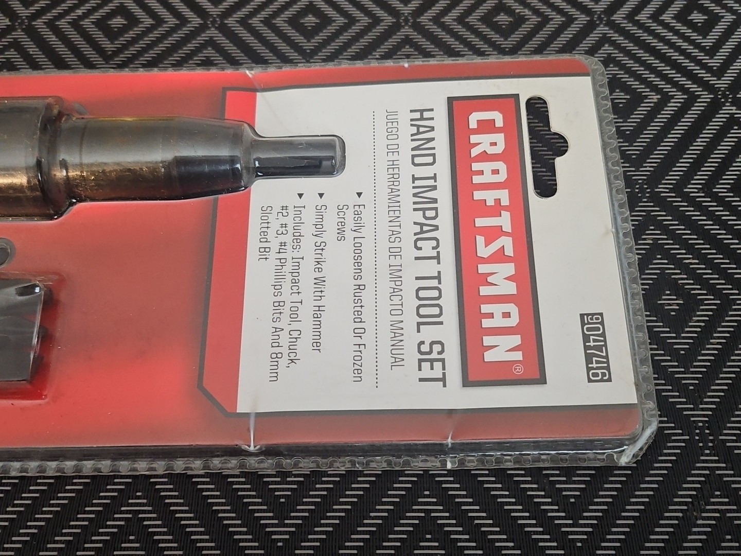 Craftsman Hand Impact Set 1/2″ Inch Drive, bits: #2, #3, #4 (+) & 8mm (9-04746)