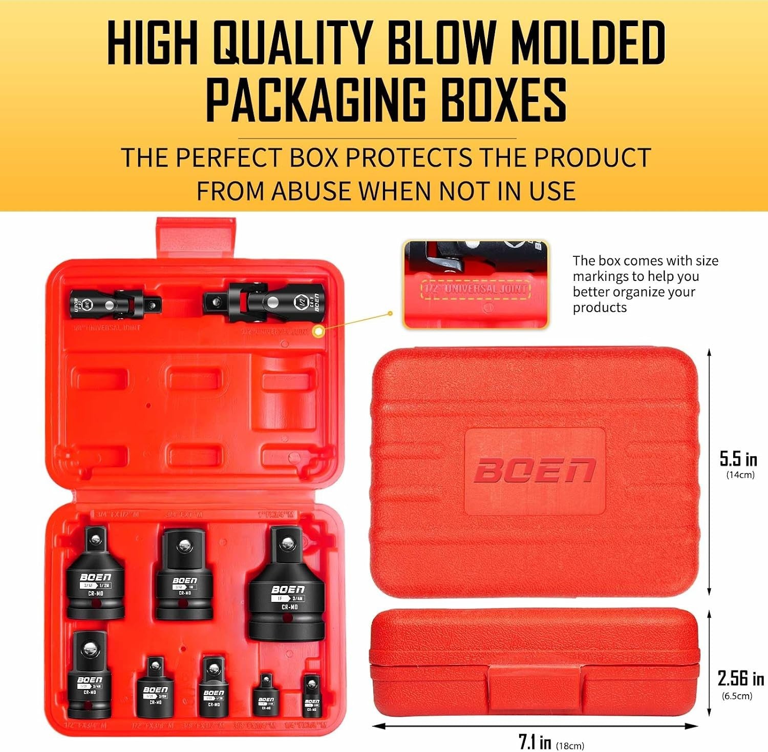 Boen 10pc Impact Socket Adapter Conversion Kit