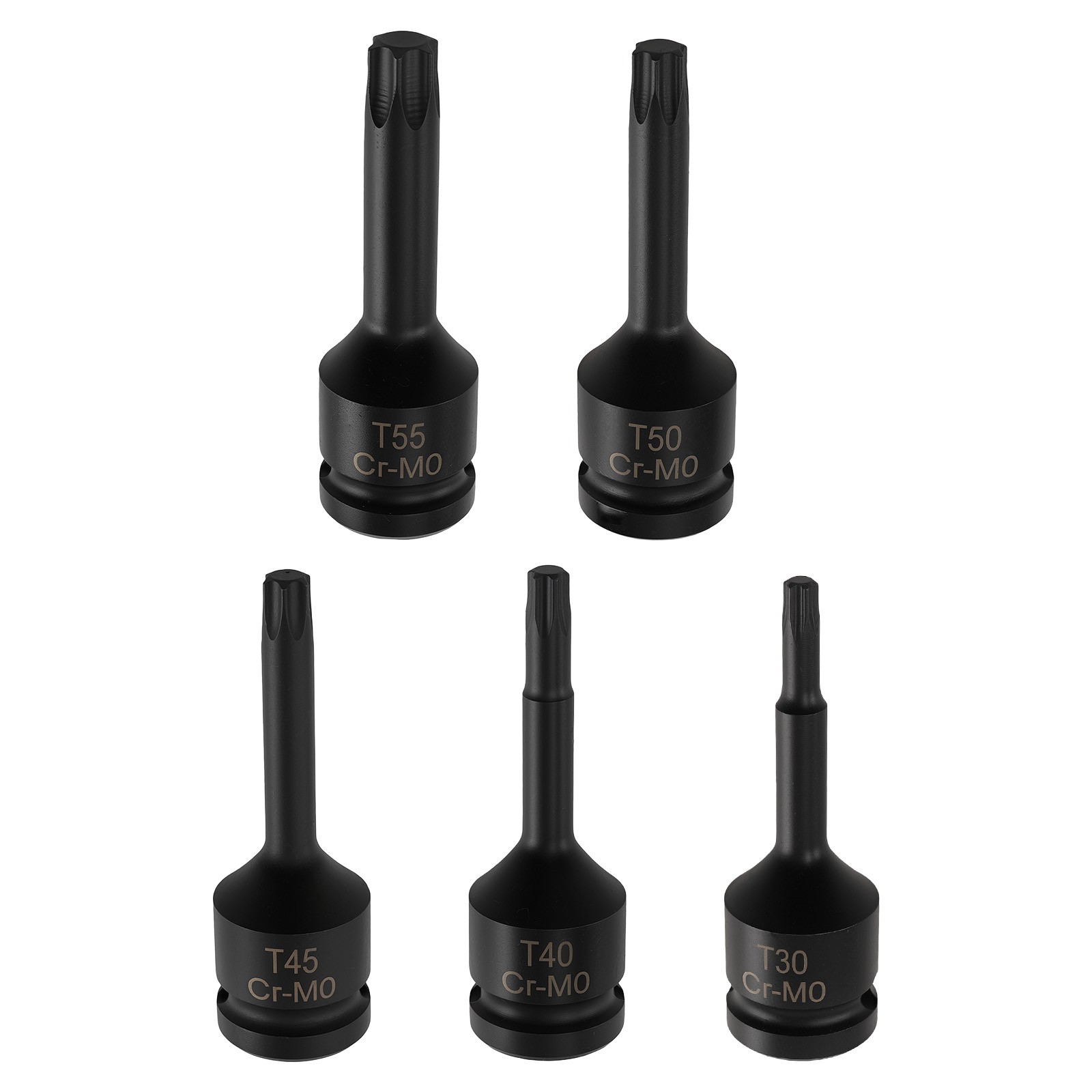 10Pcs T30-T100 1/2 Inch Socket Bits Set Star Drive Impact with Carrying Case