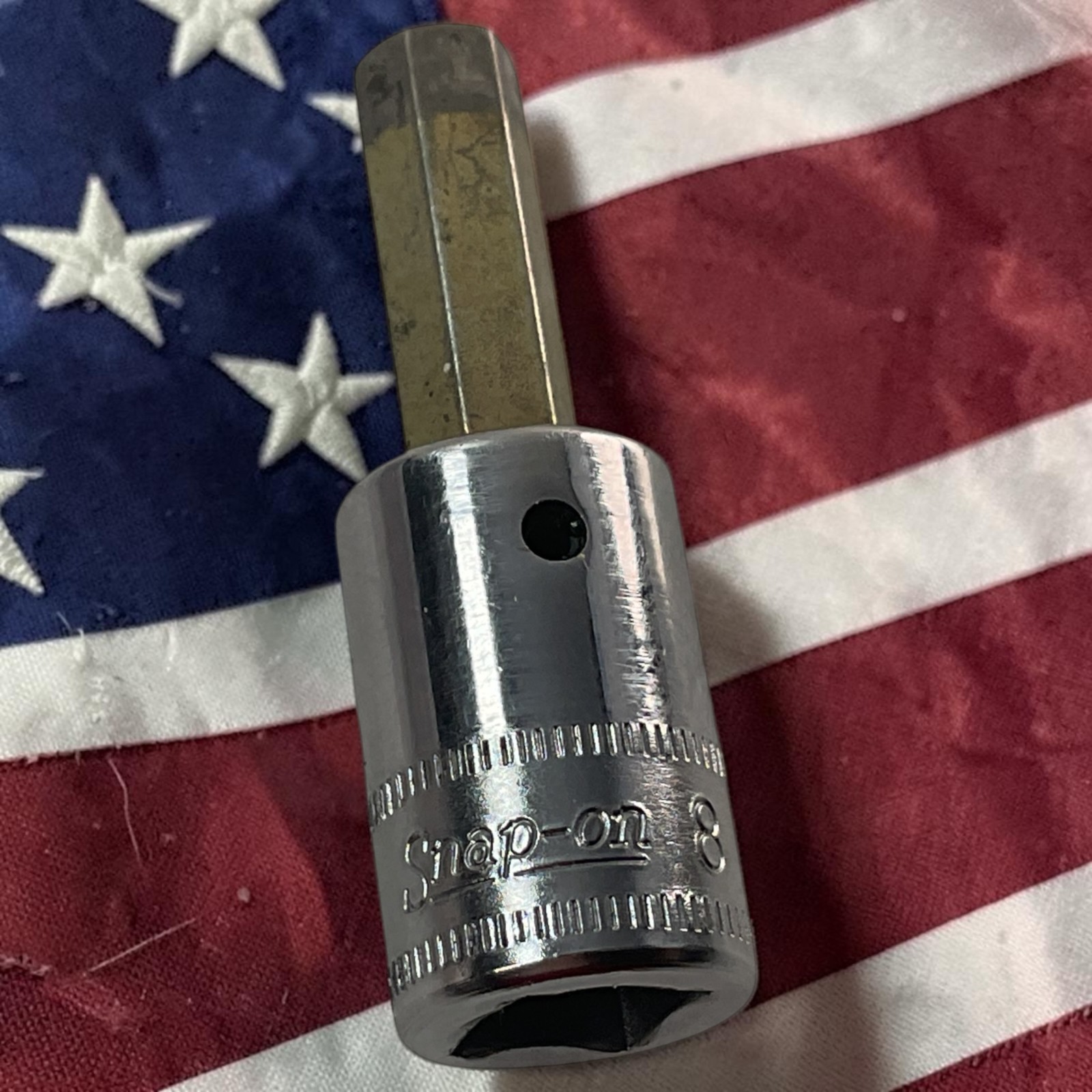 Snap-on Hex Bit Socket 8mm 3/8″ Drive FAM8A Sold As Pictured Mechanic Tool USA