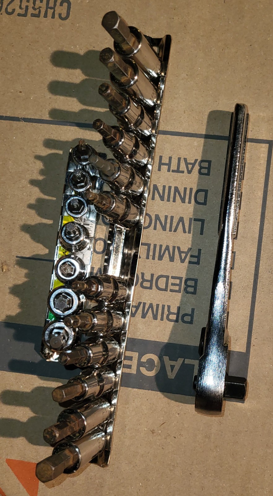 Craftsman 1/4, 3/8 Drive Hex, Torx Socket Set & Ratchet USA 20 Piece.