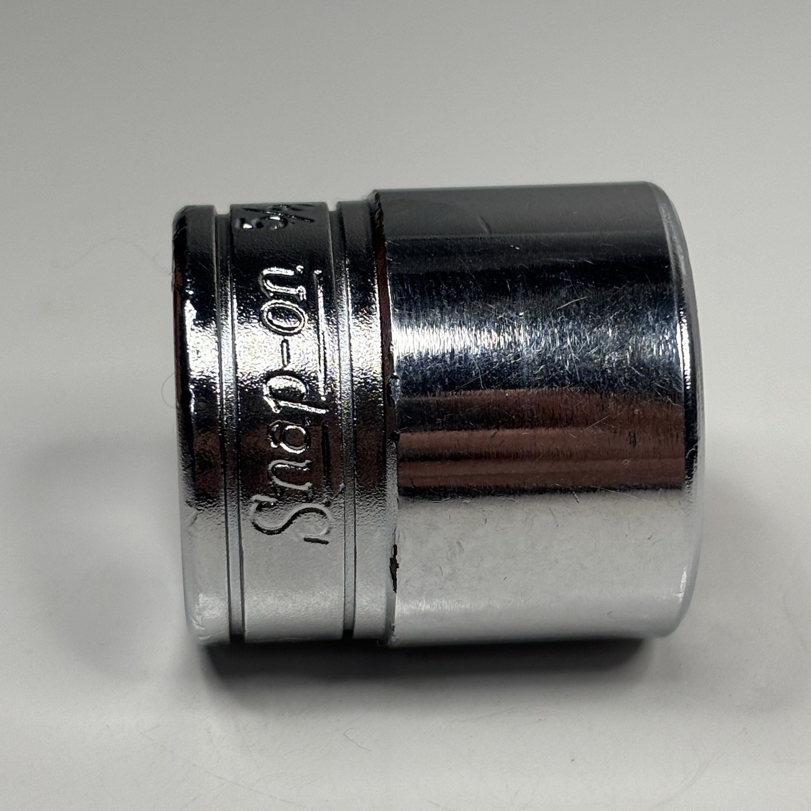 Snap On Tools F320 3/8 Dr 8Pt SAE 5/8 Chrome Double Square Socket USA VTG 1988