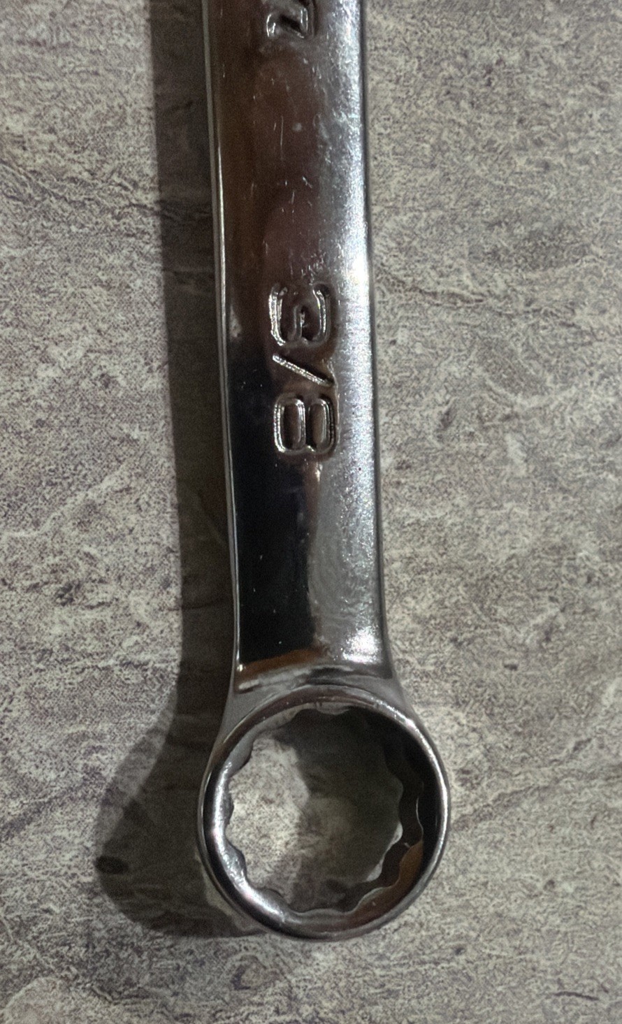 Snap On Tools Open End Combination Short Wrench 3/8”, OEX120B, 12pt, New Logo