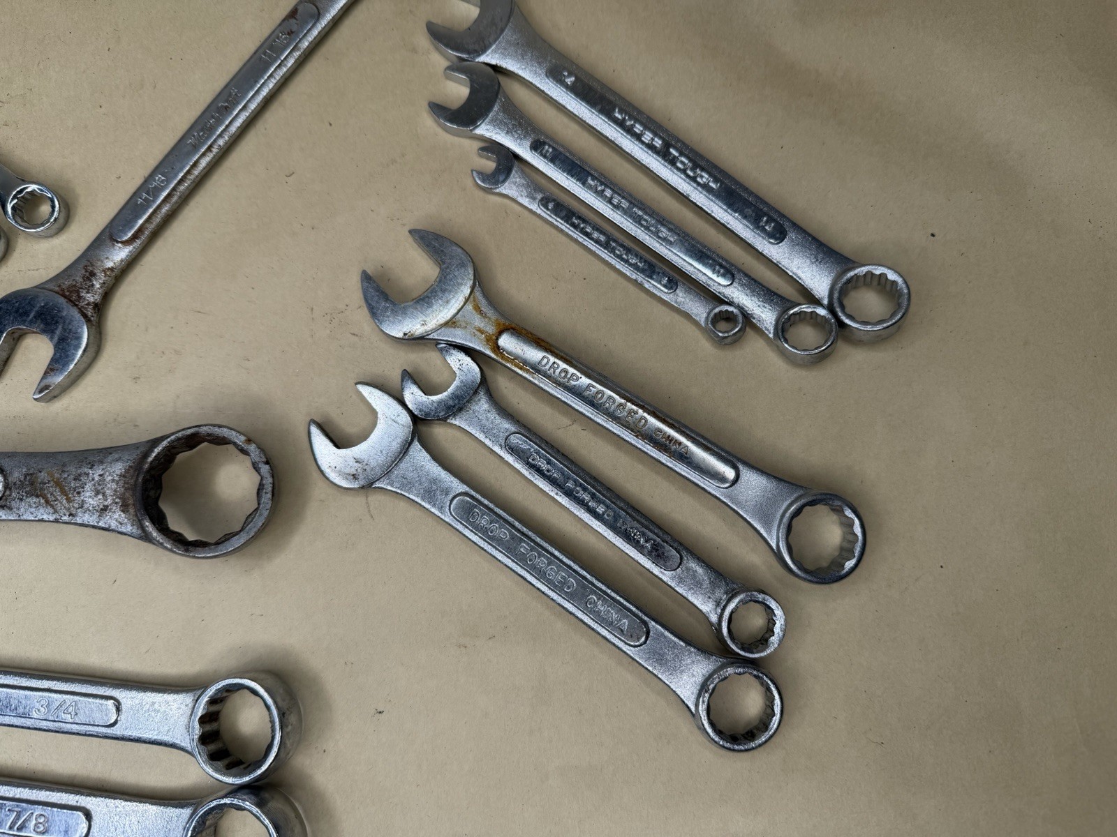 28 Pc Mixed Wrench Tool Lot Husky Craftsman Stanley Mastercraft Hyper Tough Chro