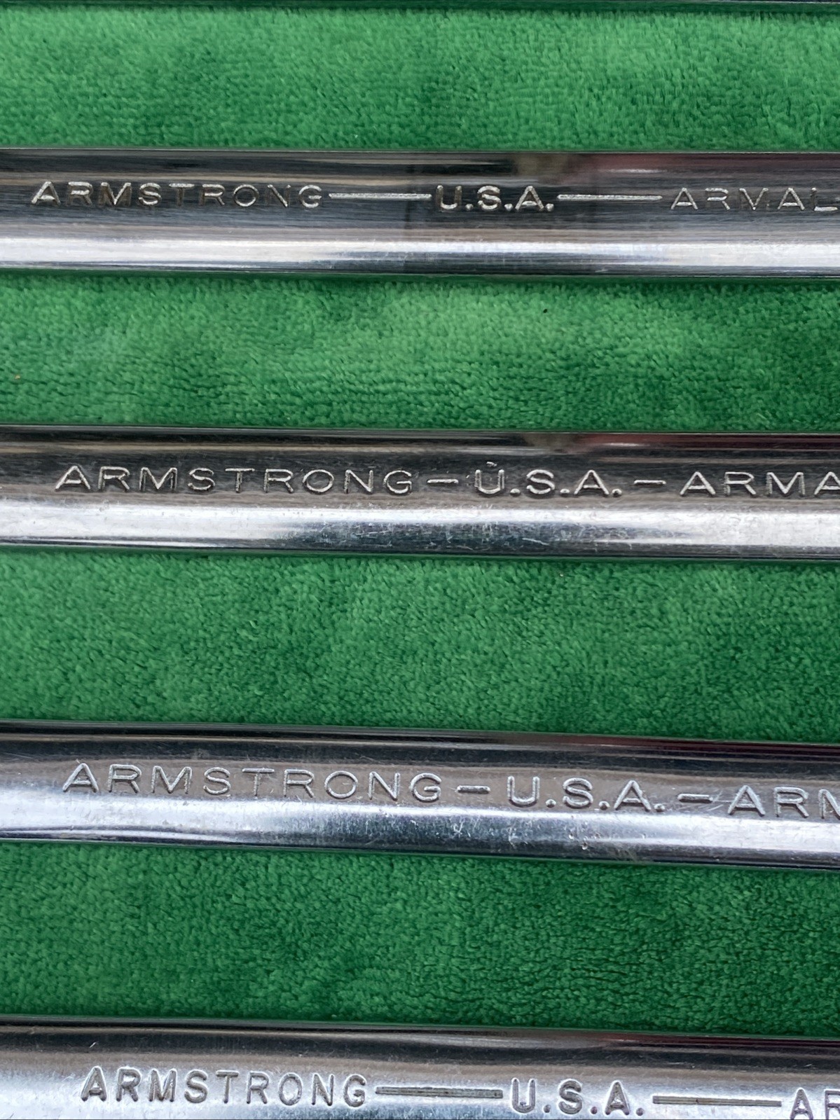 12 PC ARMSTRONG COMBINATION WRENCH SET 5/16” To 1-1/4 USA Vintage USA