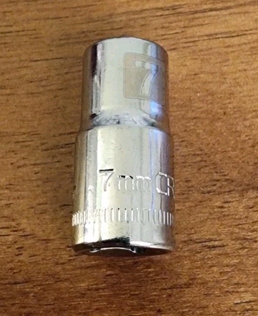 Craftsman 7mm Socket 6 Point 1/4″ Drive Z-AL 34603 Easy Read (Stamped & Etched)
