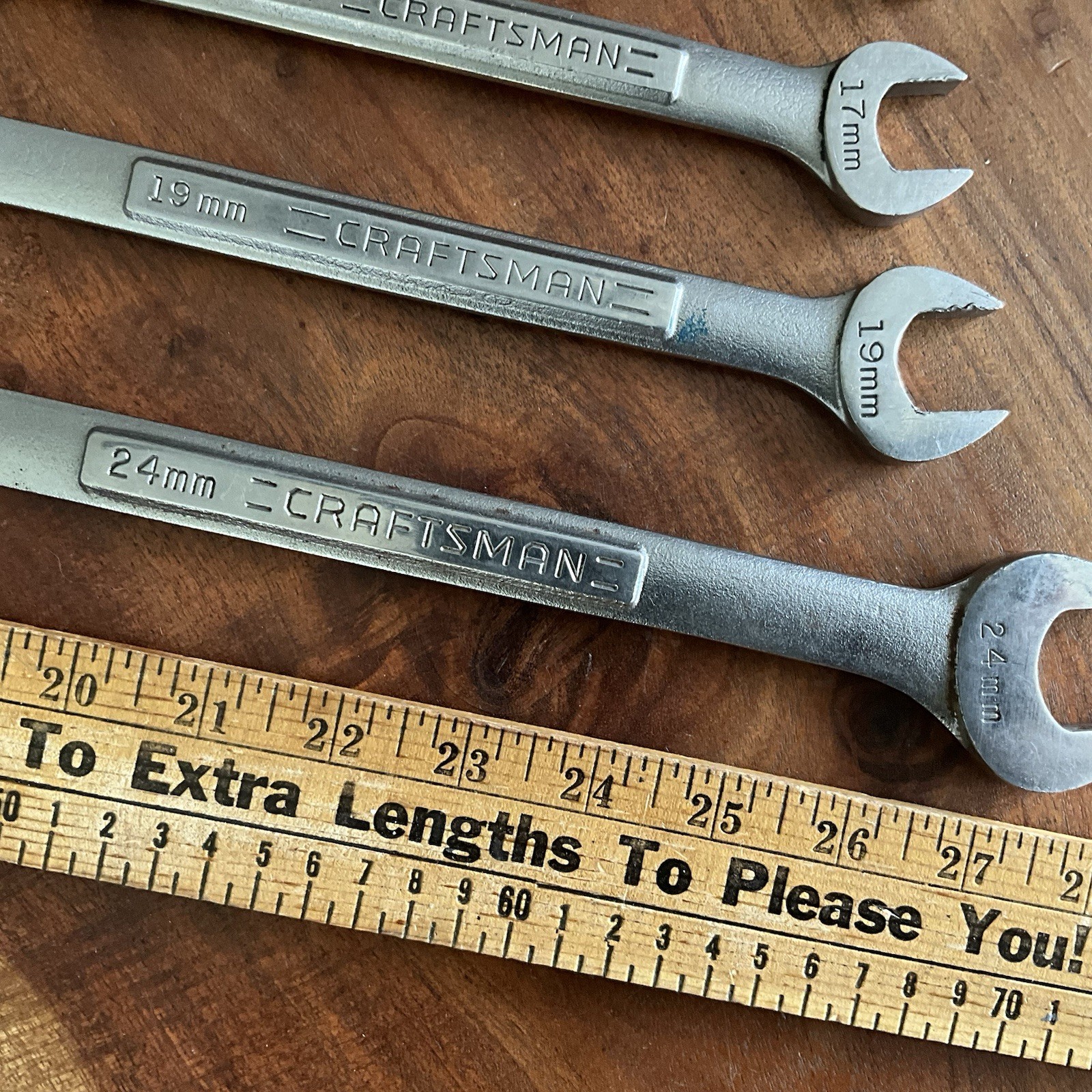Craftsman V & VA 9 Pc Metric 10mm-24mm Combination Wrench Set 12 Pt Made in USA