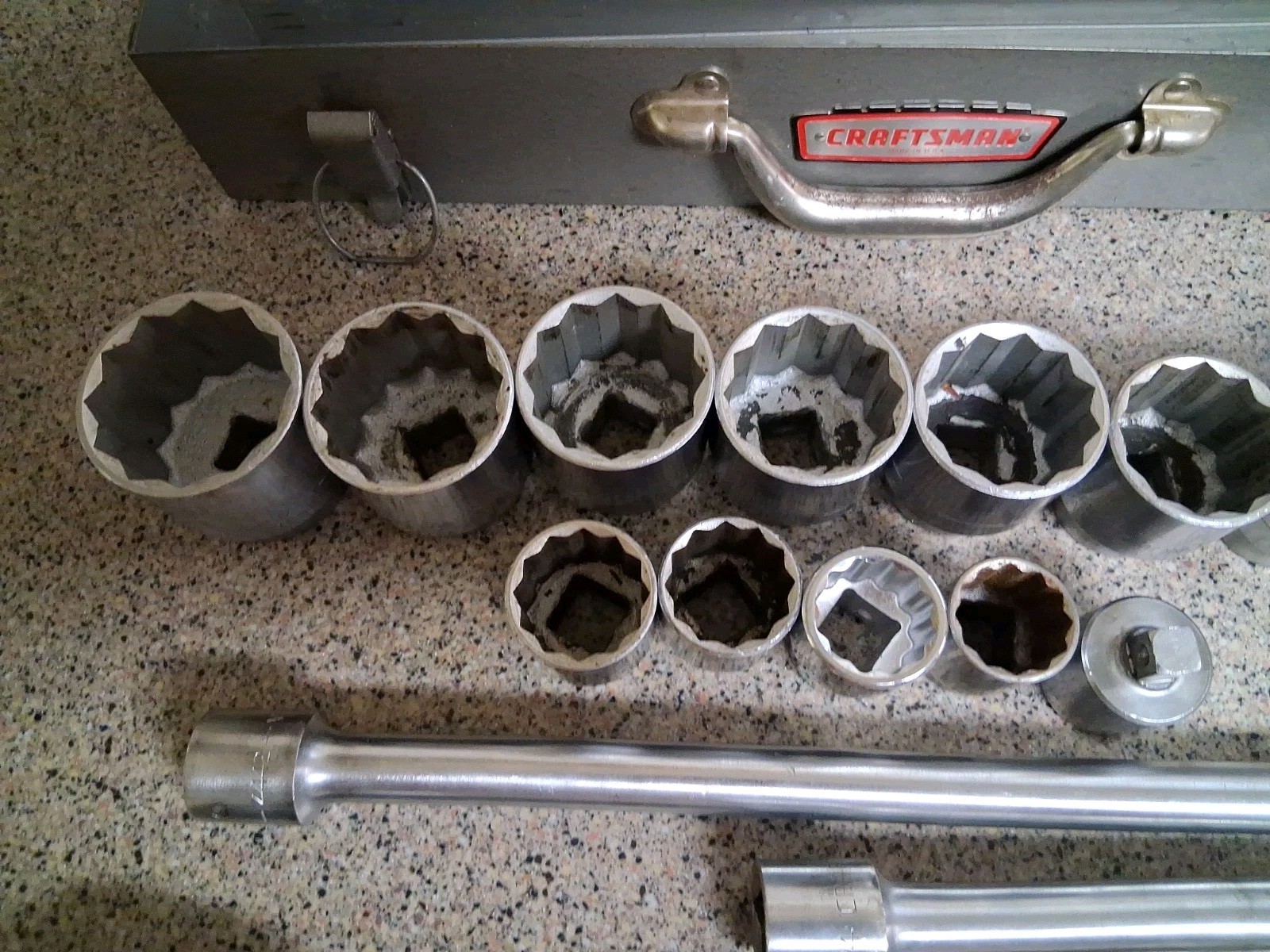 Craftsman USA 19 pc. 3/4» Dr Socket Set 1-1/16 – 2″ w/Case Ratchet Breaker Bar
