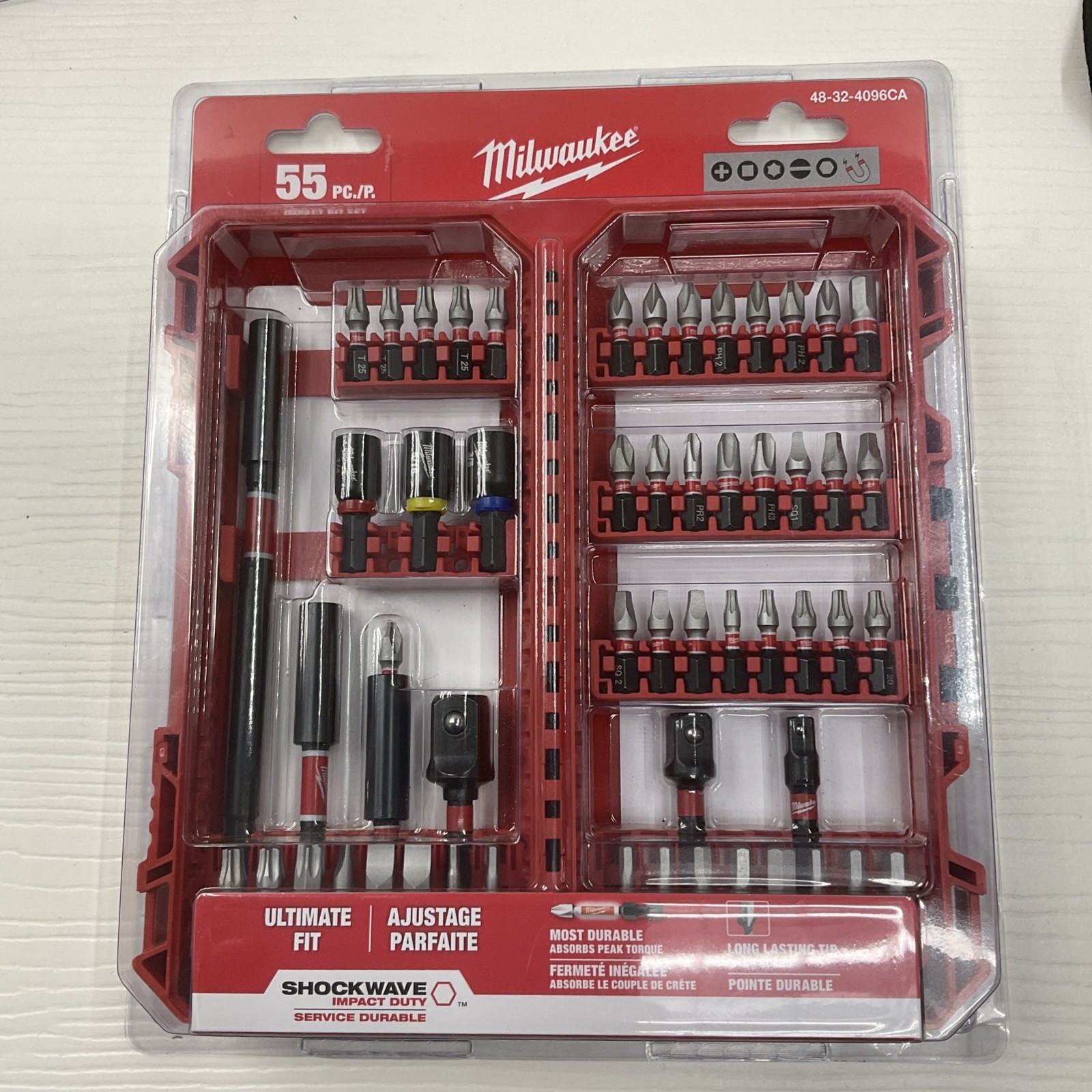 Milwaukee Tool SHOCKWAVE Impact Duty Driver Bit Set – 55PC