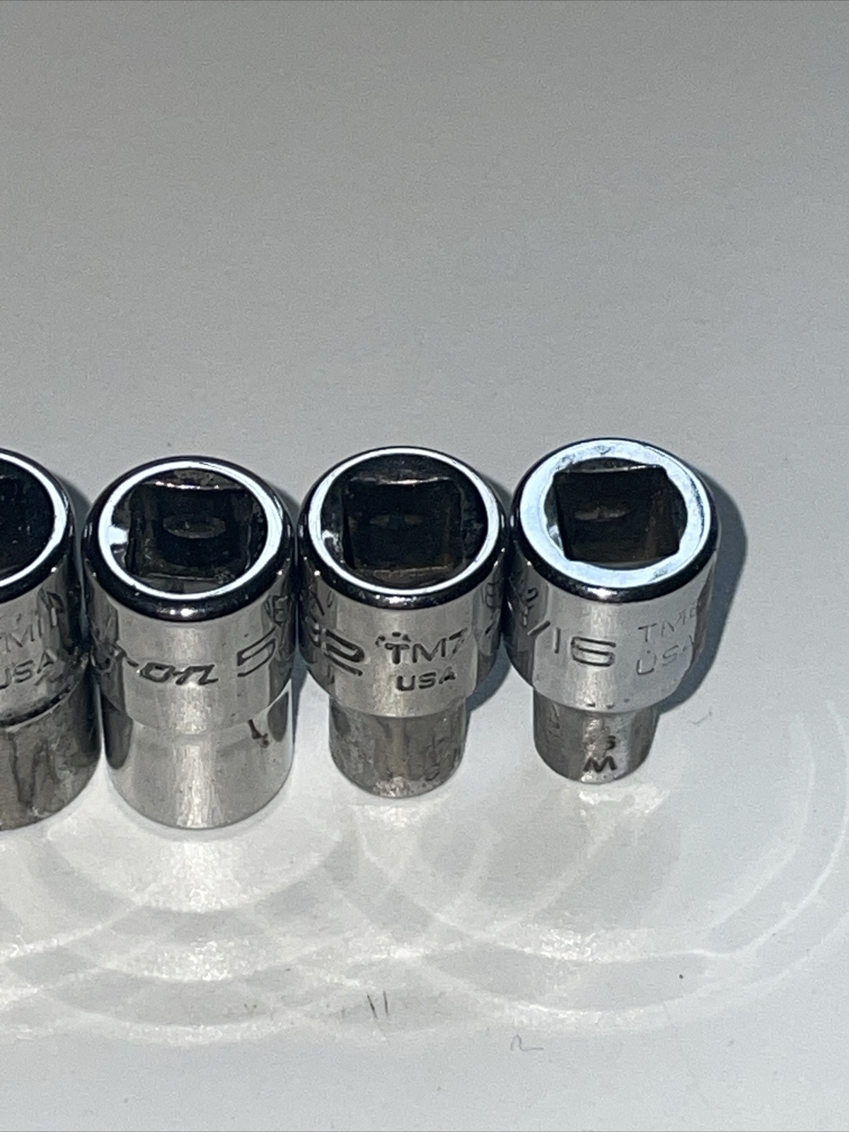 Snap-on 7 Piece 1/4″ Drive Shallow 6 Point Socket Set TM6, TM7, TM10 11 12 14 16