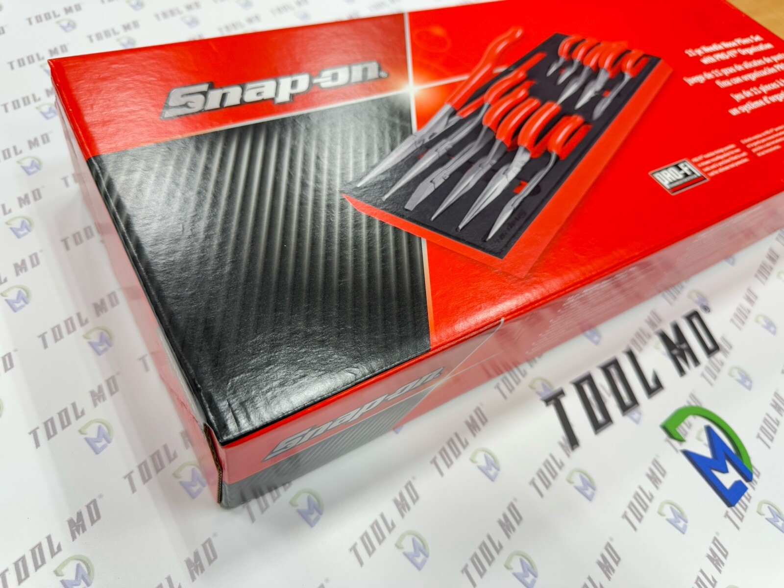 Snap-on Tools USA NEW RED 11-Piece Needle Nose Pliers Foam Set PLNN11000FR