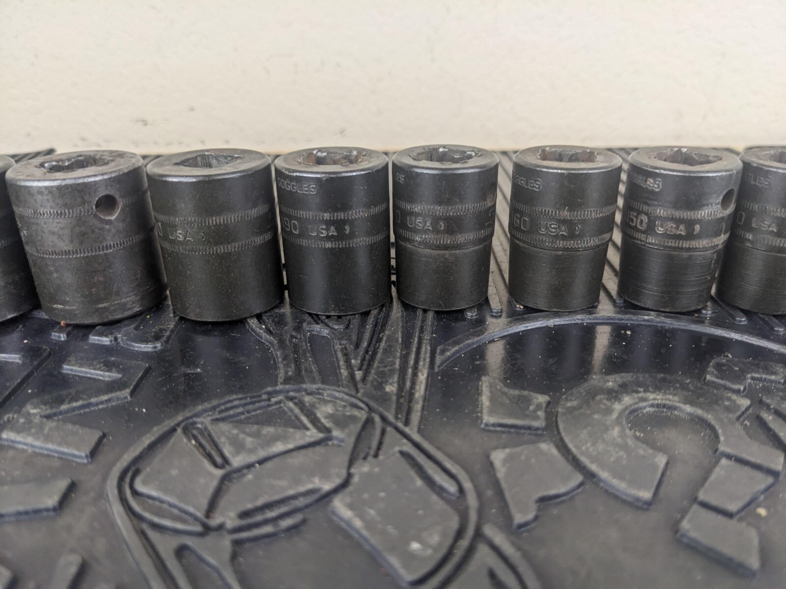 #az084 Snap-On 1/2″ Drive 6-Point Metric 10mm 24mm Shallow Impact Socket Set IMM