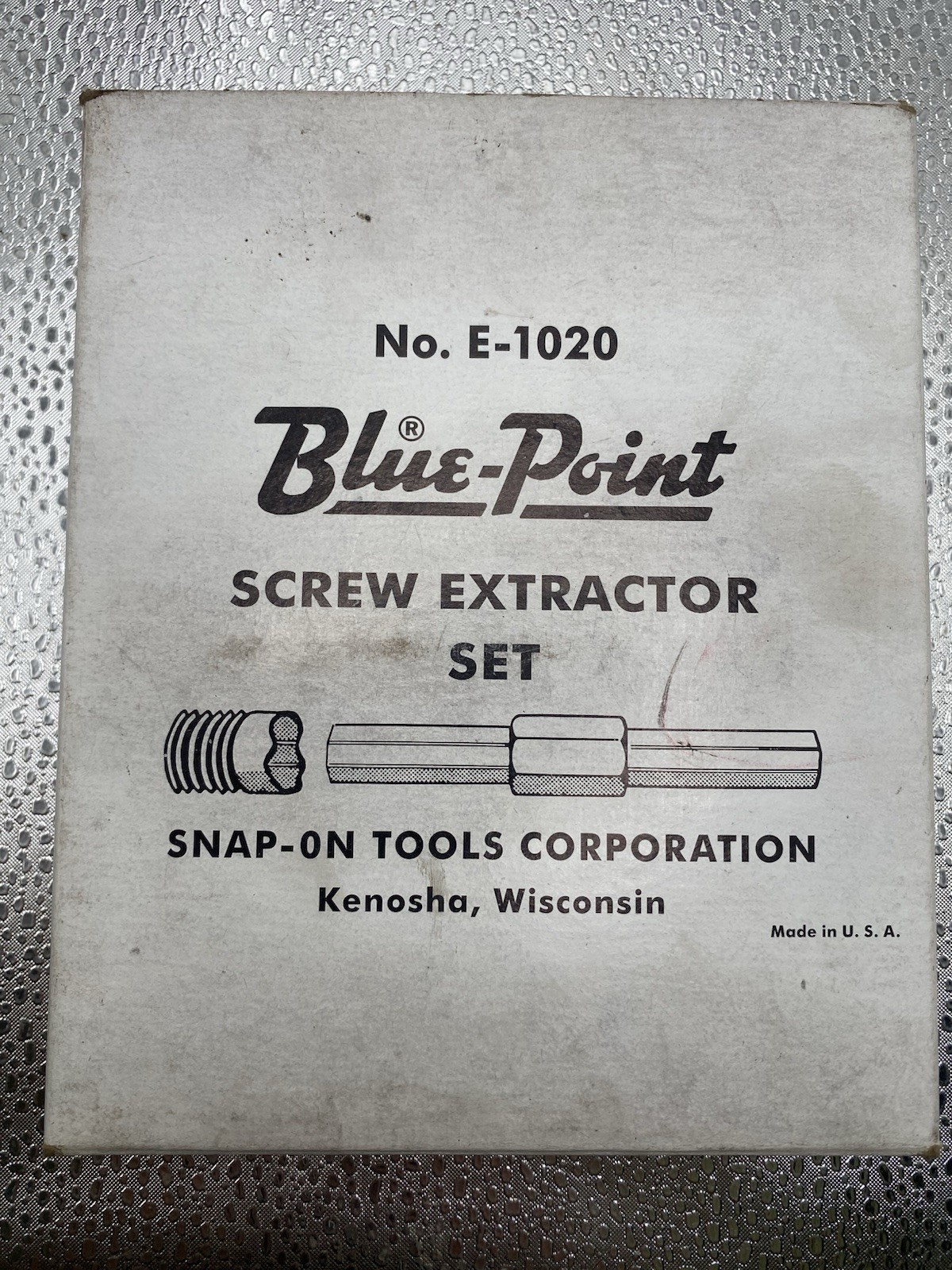 Vintage Blue Point Snap-On Screw Extractor Set No. E-1020 Complete in Case
