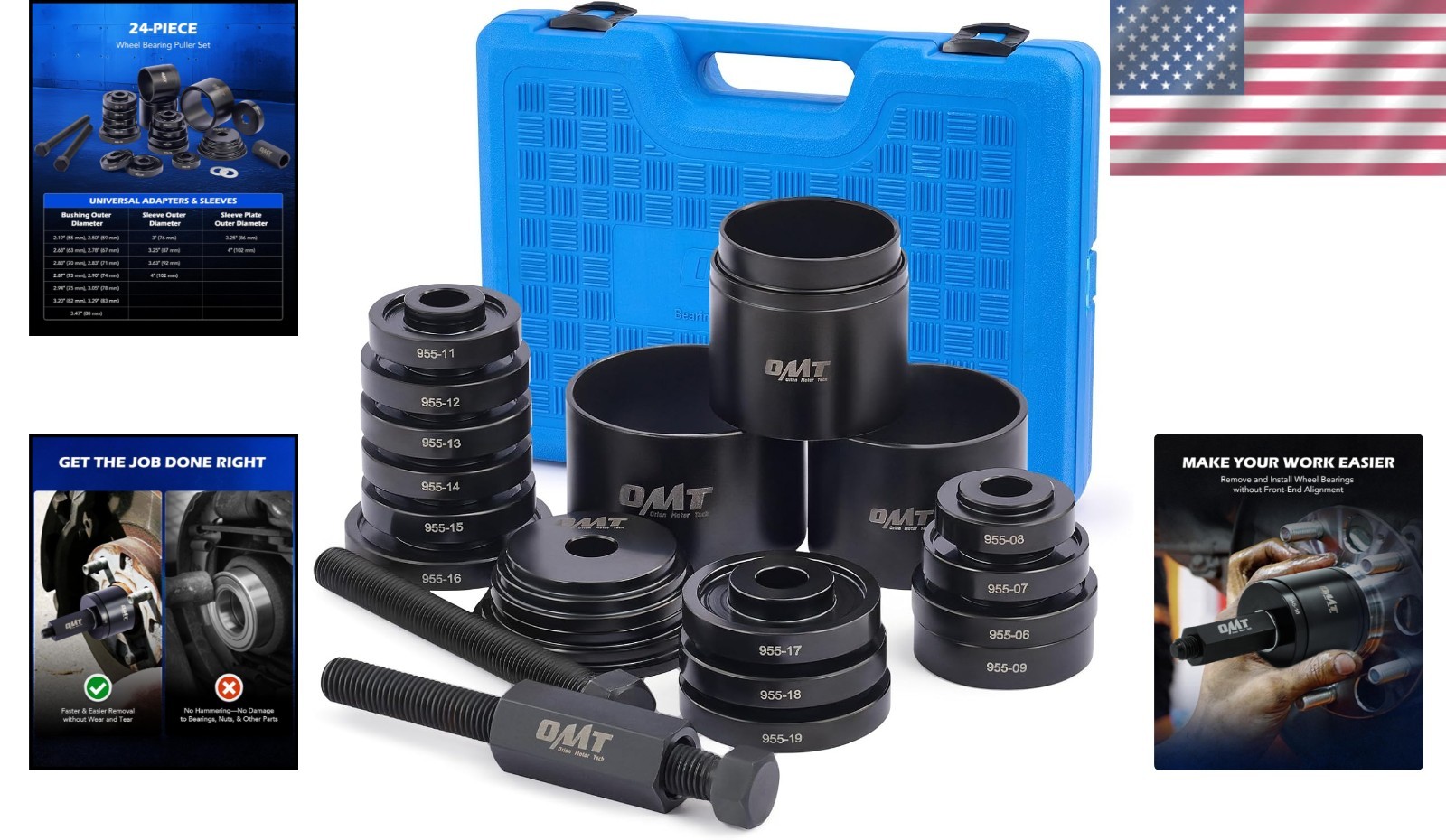 Compact Wheel Bearing Tool Set – Effortless Installation & Removal of Bearings