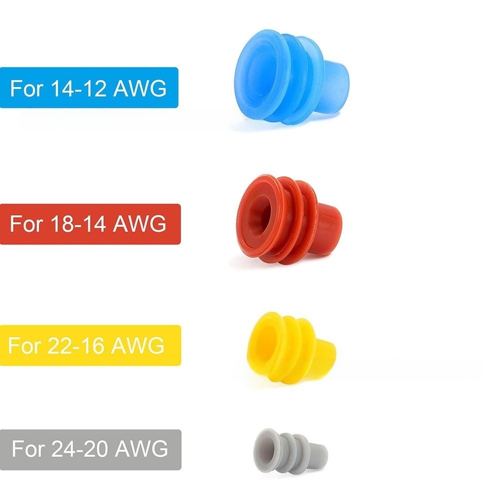 Waterproof Rubber Seals for Auto Connectors 400PCS Cable Wire Protection