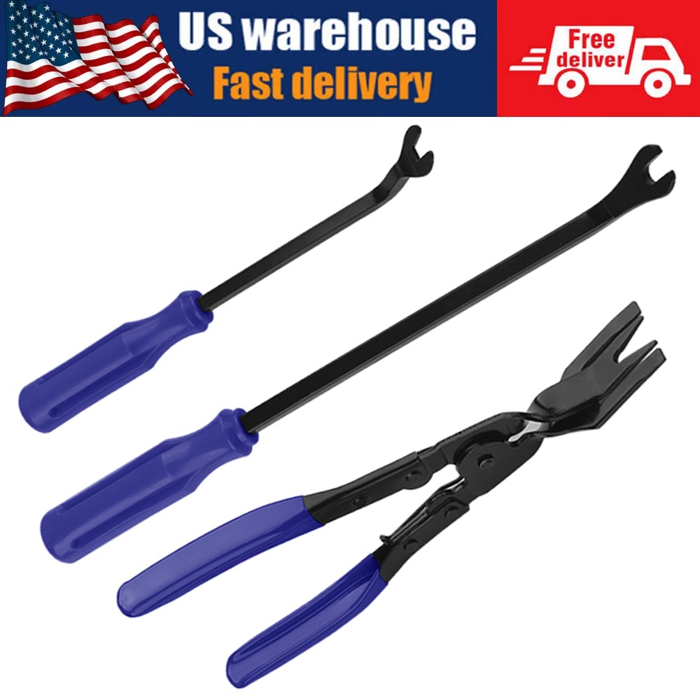 3PCS Auto Trim Clip Remover Tool Removal Pliers Fastener Door Panel Retainer Set