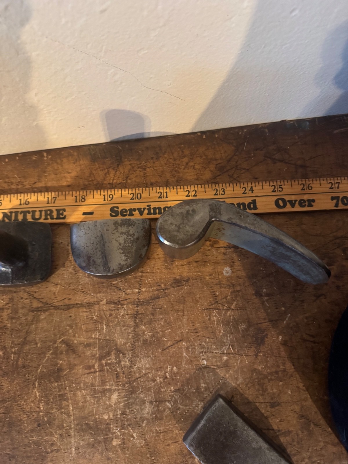 Nice Lot of 4 Vintage Auto Body Metal Shaping Hand Anvil Dolly Tools – Rare