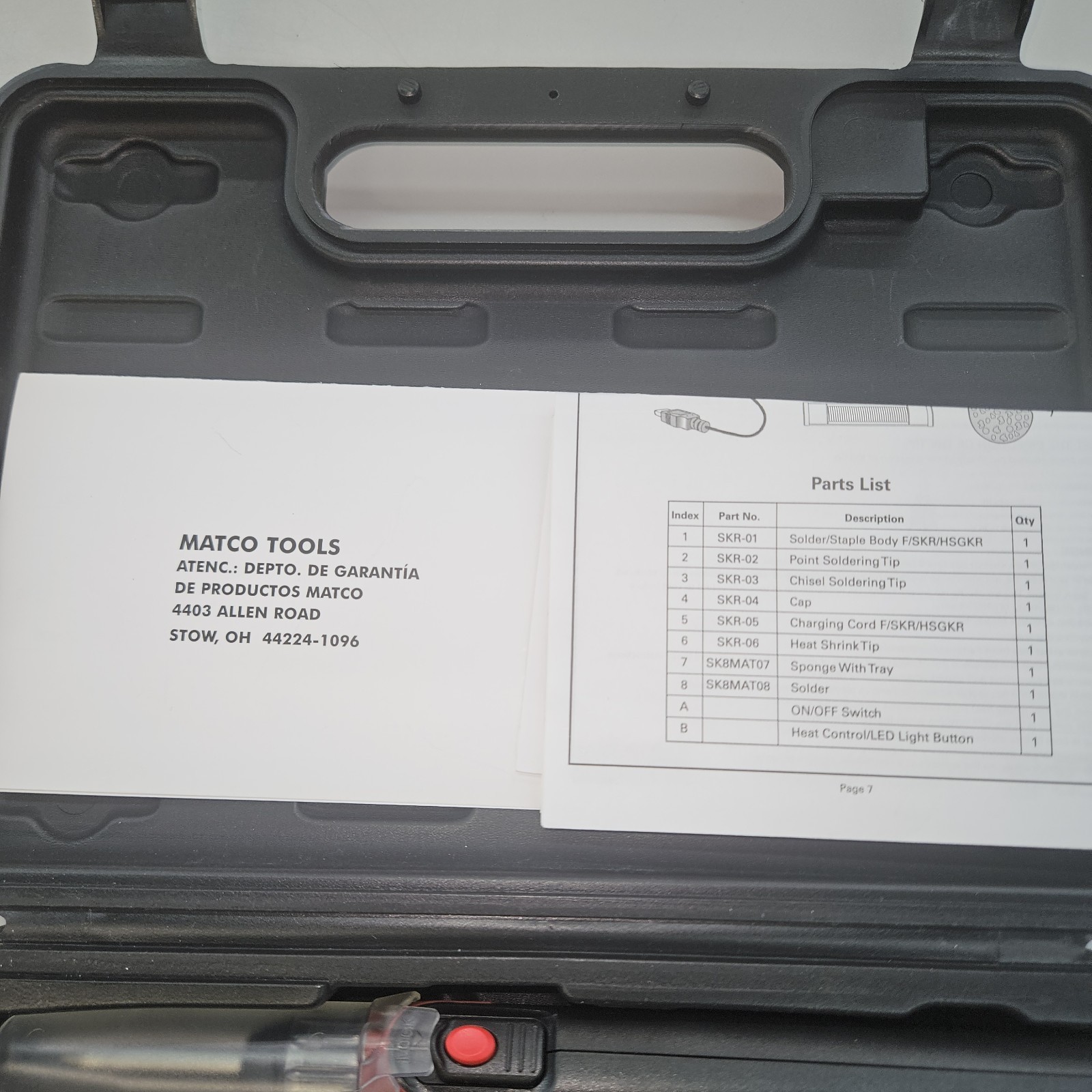 Matco SKR-01 Cordless Rechargeable Soldering Iron