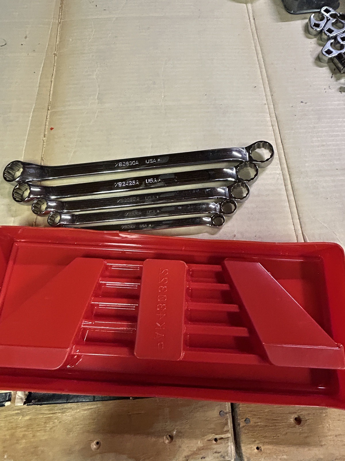 Snap On 5pc 12-Point SAE Box End 10 degree offset wrench set