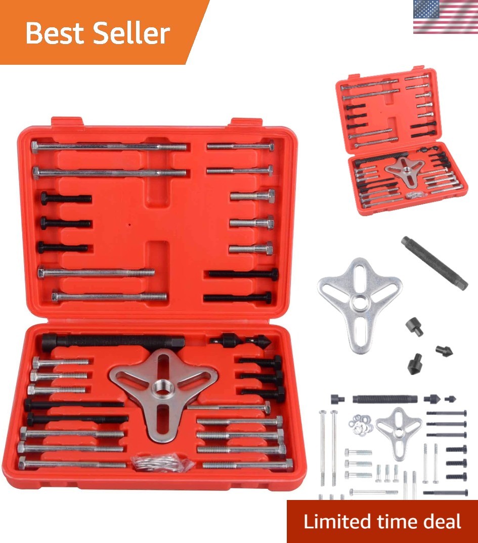 Complete 46-Piece Crankshaft and Steering Wheel Puller Set – Safe and Reliable