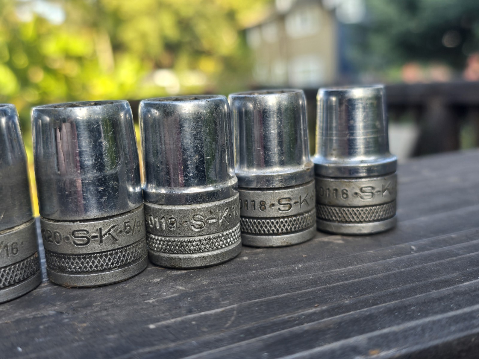 S-K USA 13 Piece 1/2″ Drive 12 Pt. SAE Socket Set 1/2″ – 1-1/8″ SK Knurled