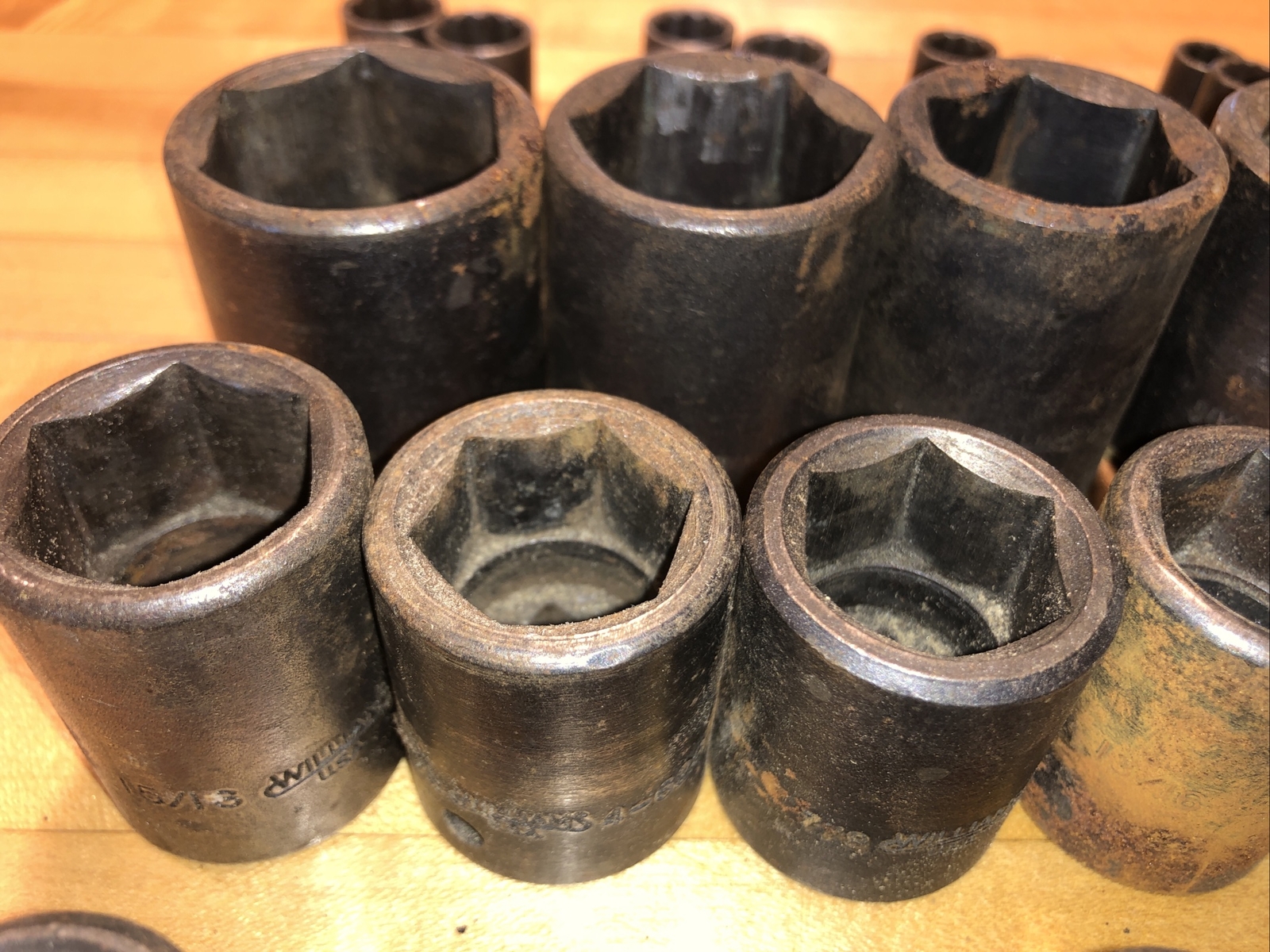 VTG 55pc Williams Vulcan 1/2” Impact 3/8” Socket Lot SAE Swivel Adapter 1/2 3/4