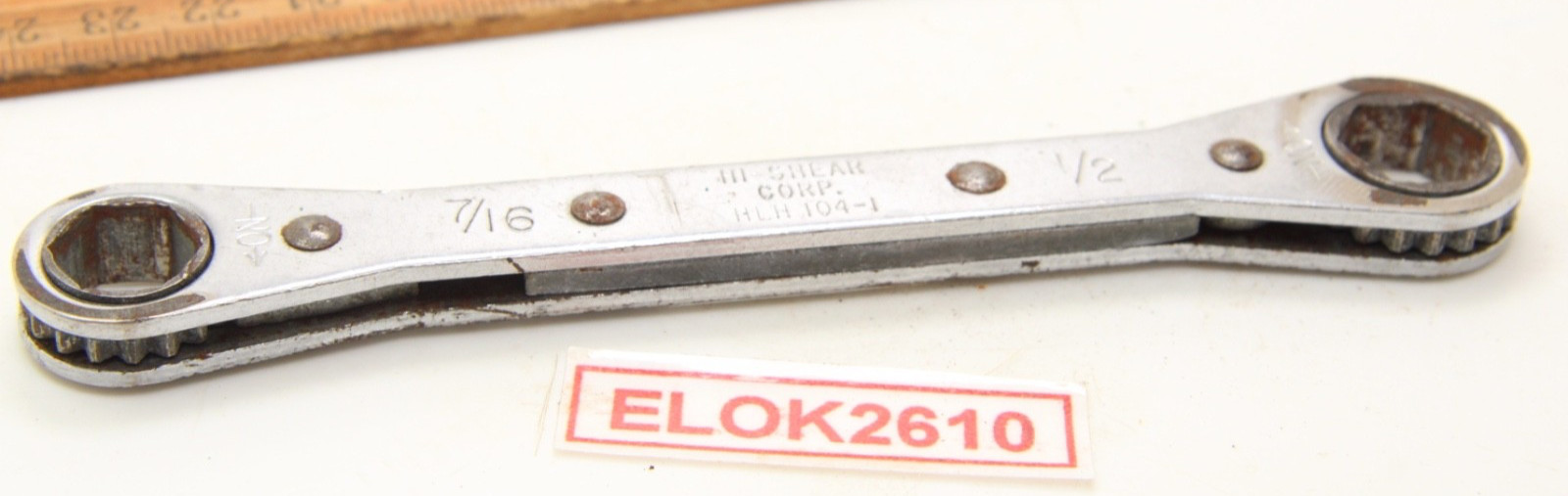 Hi-Shear HLH 104-1 7/16″ x 1/2” 6 Point SAE Ratcheting Box Wrench