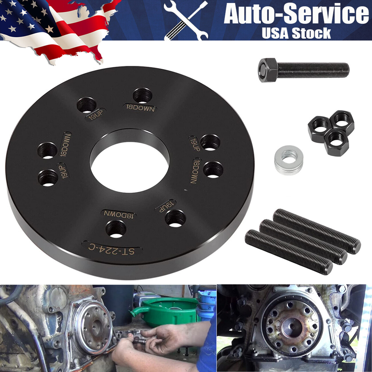 Rear Crankshaft Seal & Wear Sleeve Installer Tool 3824078 2063800090 Alt ST-224C