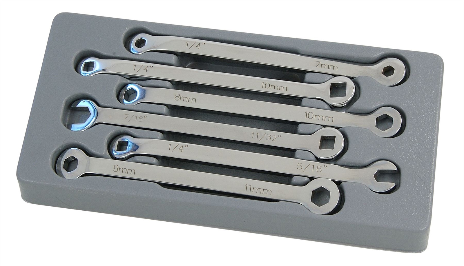 6 Piece Brake Spanner Tool Set – Square And Hex – Metric And Imperial