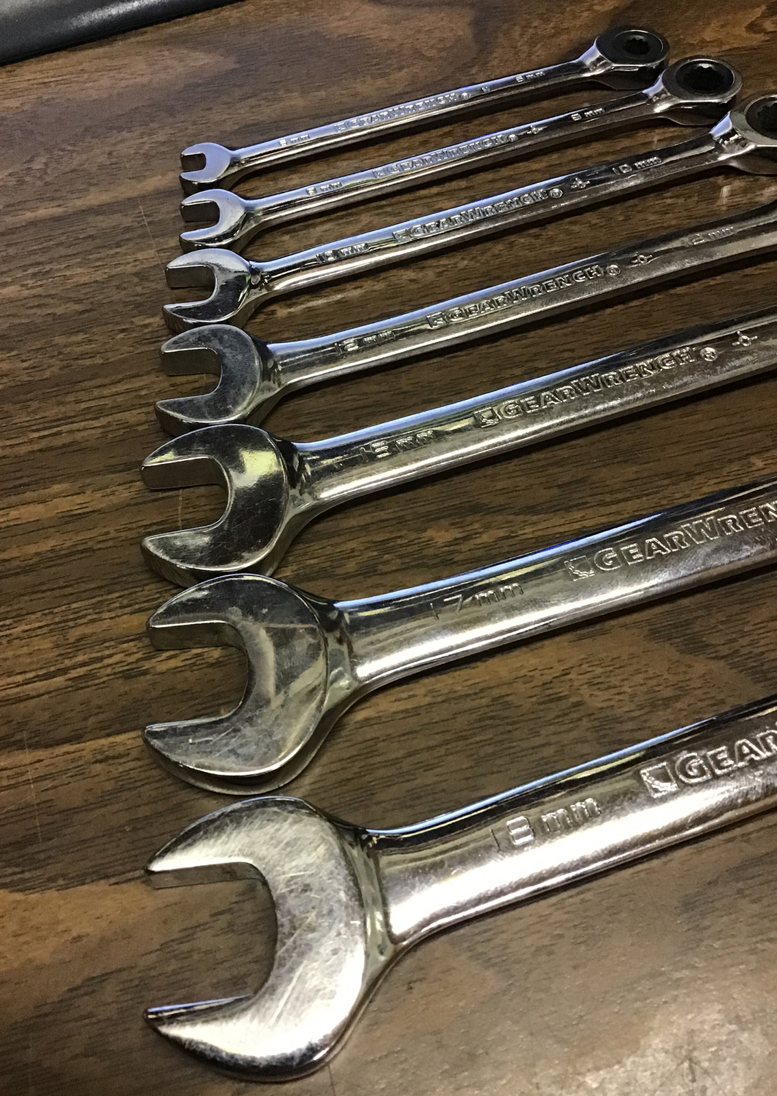 LOT – GearWrench Combination Wrench/Ratchet Millimeter Set (Check Description)